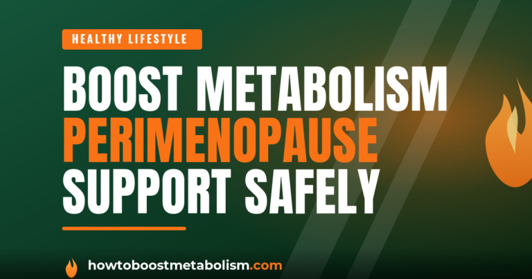 boost metabolism perimenopause - woman in her 40s strength training