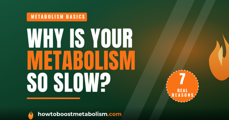 Tired person looking at food, illustrating a slow metabolism