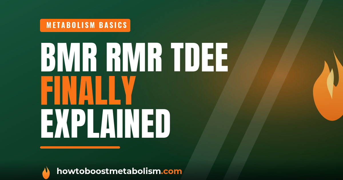 bmr, rmr and tdee explained - chart of resting burn and total daily energy expenditure