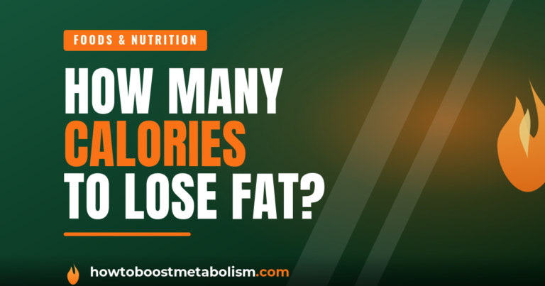 how many calories to lose weight - balanced plate of food next to a calculator