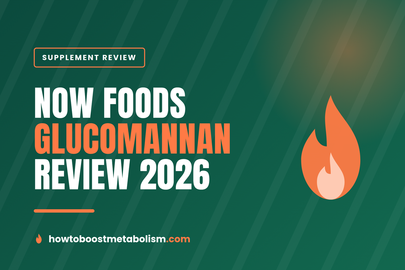 NOW Foods Glucomannan review 2026 cover — konjac fiber capsules for cholesterol, blood sugar and appetite